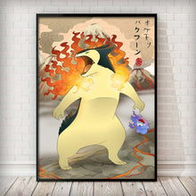 Load image into Gallery viewer, Ukiyoe-themed Pokemon Posters Showcasing Pikachu, Charizard, Blastoise and More
