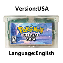 Load image into Gallery viewer, Pokemon GBA Game Cartridge - Fan Editions: Emerald Seaglass, Run &amp; Bun, Dark Violet, Lunar &amp; More (37 Games)
