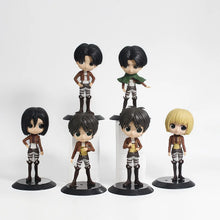 Load image into Gallery viewer, Attack on Titan Q-Style Figures - 14cm Mikasa, Eren, Levi &amp; Armin Collectibles
