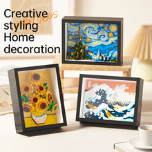 Load image into Gallery viewer, World Famous Painting Building Blocks Set - Great Wave, Milky Way &amp; Sunflower Framed Art Bricks for Home Decor
