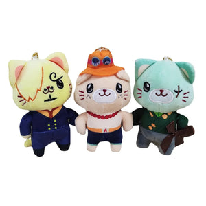 14cm One Piece 6pcs/set Stuffed Cotton Pendant Keychain