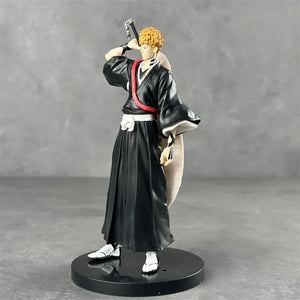 19cm Anime Bleach Kurosaki Ichigo Holding Zangetsu PVC Action Figure