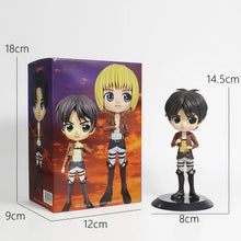 Load image into Gallery viewer, Attack on Titan Q-Style Figures - 14cm Mikasa, Eren, Levi &amp; Armin Collectibles
