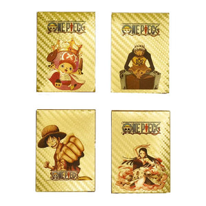 One Piece Metal Gold Cards