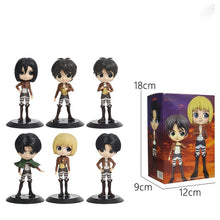 Load image into Gallery viewer, Attack on Titan Q-Style Figures - 14cm Mikasa, Eren, Levi &amp; Armin Collectibles
