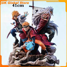 Load image into Gallery viewer, Naruto Shippuden Sannin &amp; Hokage Statue Set - Jiraiya, Minato and Sage Mode Naruto (41cm)
