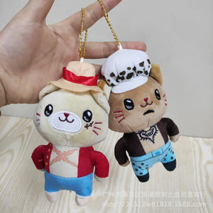 14cm One Piece 6pcs/set Stuffed Cotton Pendant Keychain