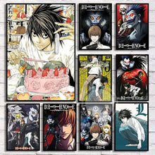 Load image into Gallery viewer, Death Note Retro Canvas Posters - L, Light, Ryuk &amp; Misa Wall Art (A4 / A3, 19 Designs)
