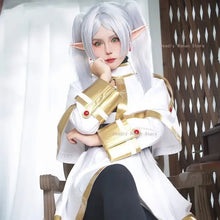 Load image into Gallery viewer, Frieren Cosplay Costume - Frieren: Beyond Journey's End White and Gold Mage Outfit
