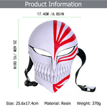 Load image into Gallery viewer, Bleach Ichigo Hollow Mask - Kurosaki Ichigo Resin Cosplay Mask with Strap

