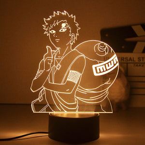 Naruto 3D Night Lamp Showcasing Naruto, Kakashi, Sasuke and Sakura