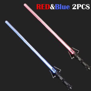 Star Wars Blue & Red Light 2pcs Double Swords Jedi Cosplay Item
