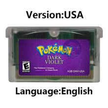 Load image into Gallery viewer, Pokemon GBA Game Cartridge - Fan Editions: Emerald Seaglass, Run &amp; Bun, Dark Violet, Lunar &amp; More (37 Games)
