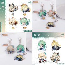 Load image into Gallery viewer, Game Genshin Impact Mika Kaveh, Baizhu, Kirara Key Chain Pendant
