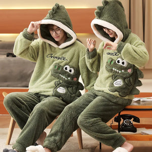 Doraemon Couple Pajamas Set: Cozy Winter Hoodies