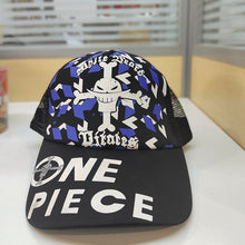 Load image into Gallery viewer, One Piece Collectible Hats Showcasing Luffy, Ace, Shanks, Chopper and Trafalgar Law
