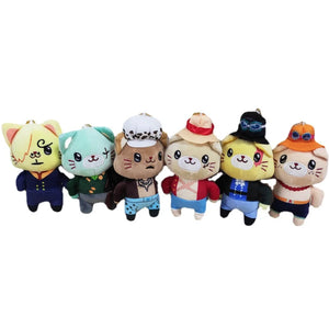 14cm One Piece 6pcs/set Stuffed Cotton Pendant Keychain