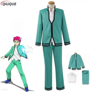 Saiki K Cosplay Costume Set - Complete Uniform with Wig & Glasses for Saiki Kusuo