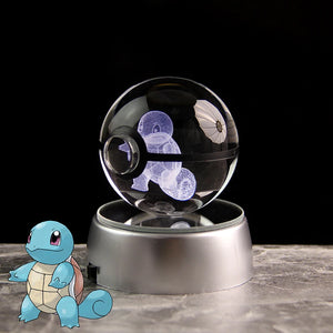 Pokemon 3D Crystal Ball Lamp Featuring Pikachu, Gengar, Mew, and Mewtwo