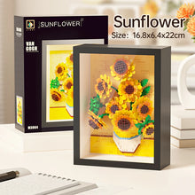 Load image into Gallery viewer, World Famous Painting Building Blocks Set - Great Wave, Milky Way &amp; Sunflower Framed Art Bricks for Home Decor
