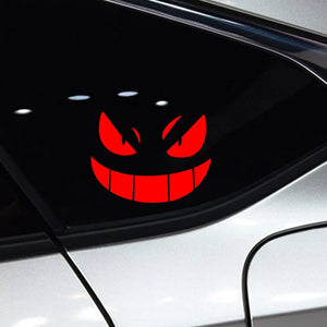 Pokemon Gengar Reflective & Waterproof Horror Expression Stickers