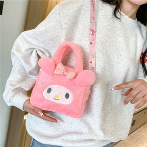 Kawaii Hello Kitty Sanrio Kuromi Plushies Shoulder Bags