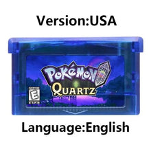 Load image into Gallery viewer, Pokemon GBA Game Cartridge - Fan Editions: Emerald Seaglass, Run &amp; Bun, Dark Violet, Lunar &amp; More (37 Games)
