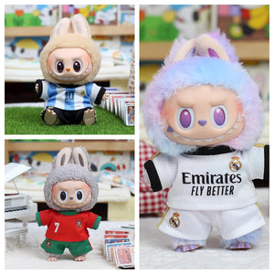 Labubu Football Outfit Set - 17cm Doll Sports Clothing & Accessories DIY Kit
