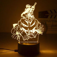 Load image into Gallery viewer, Naruto 3D Night Lamp Showcasing Naruto, Kakashi, Sasuke and Sakura
