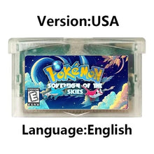 Load image into Gallery viewer, Pokemon GBA Game Cartridge - Fan Editions: Emerald Seaglass, Run &amp; Bun, Dark Violet, Lunar &amp; More (37 Games)
