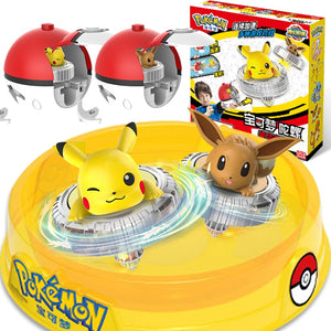 Pokemon Ball Battle Gyro Toy Showcasing Pikachu, Charmander and Mewtwo