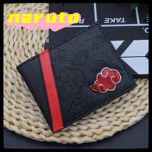 Load image into Gallery viewer, Naruto Shippuden Akatsuki Red Cloud Bifold Wallet - Embossed PU Leather Card and Cash Holder
