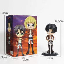 Load image into Gallery viewer, Attack on Titan Q-Style Figures - 14cm Mikasa, Eren, Levi &amp; Armin Collectibles
