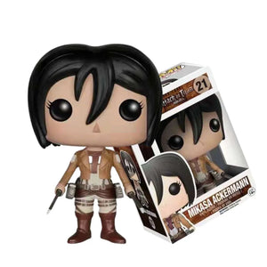 Funko Pop 10cm Attack on Titan Eren & Mikasa Action Figures