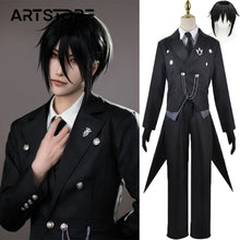 Load image into Gallery viewer, Black Butler Kuroshitsuji Sebastian Cosplay Costume Set
