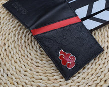 Load image into Gallery viewer, Naruto Shippuden Akatsuki Red Cloud Bifold Wallet - Embossed PU Leather Card and Cash Holder
