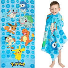 Load image into Gallery viewer, Pokemon Kids Beach Towel – Super Soft Cotton, 58 In x 28 In, Perfect for Swimming, Bathing, and Spa Fun
