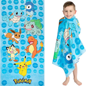 Pokemon Kids Beach Towel – Super Soft Cotton, 58 In x 28 In, Perfect for Swimming, Bathing, and Spa Fun