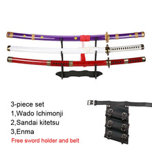 Load image into Gallery viewer, One Piece Zoro Swords - 104cm Bamboo Cosplay Katanas, Three-Sword Sets and Singles
