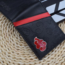 Load image into Gallery viewer, Naruto Shippuden Akatsuki Red Cloud Bifold Wallet - Embossed PU Leather Card and Cash Holder
