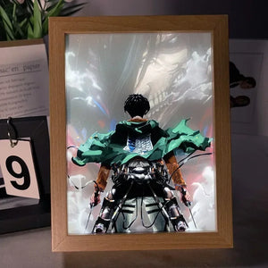 Attack On Titan Eren LED Lamp Framed Photos