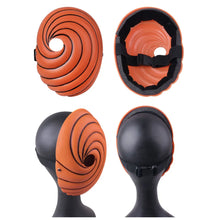 Load image into Gallery viewer, Naruto Shippuden Obito Uchiha Swirl Mask - Tobi Akatsuki Full-Face Cosplay Prop
