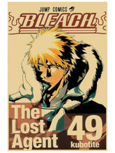 Load image into Gallery viewer, Bleach Retro Manga Cover Canvas Poster
