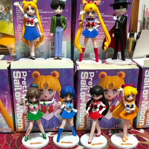 Sailor Moon Pretty Guardian Box: Usagi, Ami, Rei, Makoto, Mamoru Anime Figures Set