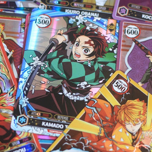 Demon Slayer DIY Flash Cards Featuring Kamado Nezuko, Agatsuma Zenitsu, Hashibira Inosuke, Kochou Shinobu, and More
