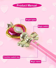 Load image into Gallery viewer, Sailor Moon Spiral Heart Moon Rod - 37cm Light-Up Musical Cosplay Wand
