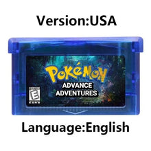 Load image into Gallery viewer, Pokemon GBA Game Cartridge - Fan Editions: Emerald Seaglass, Run &amp; Bun, Dark Violet, Lunar &amp; More (37 Games)
