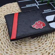 Load image into Gallery viewer, Naruto Shippuden Akatsuki Red Cloud Bifold Wallet - Embossed PU Leather Card and Cash Holder
