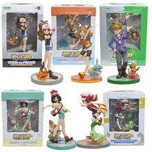 Load image into Gallery viewer, Pokemon Partners Unite: Hilda and Tepig, May and Mudkip, Blue Oak and Eevee, Selene and Rowlet Action Figures
