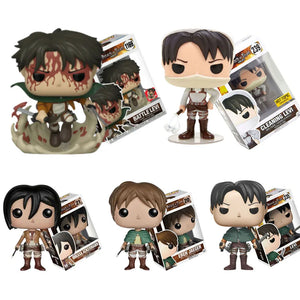 Funko Pop 10cm Attack on Titan Eren & Mikasa Action Figures